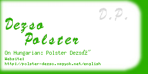 dezso polster business card